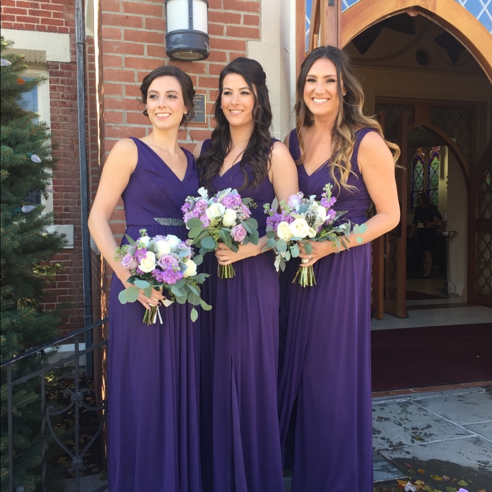 David’s Bridal bridesmaid/prom dress in plum